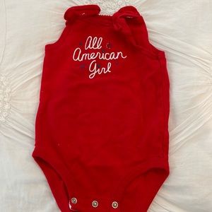 Beautiful red onesie for baby girl